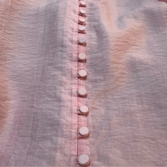 Ryegrass Buckingham Rose Button Front Semi Sheer Ruffle Sleeve Blouse. Size XL. - Picture 12 of 13